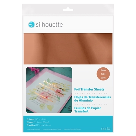 Foil de Transferência Cobre - Silhouette - 21,5 X 27,9 Cm - 6 Folhas