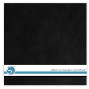 Papel Cartão Adesivo Preto - Silhouette - 30,5 X 30,5 Cm - 25 Folhas