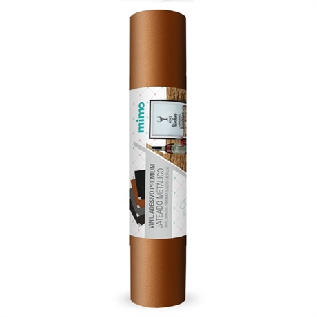 Adesivo Vinil Permanente Jateado Metálico Bronze - Mimo - 30cm X 1,75m