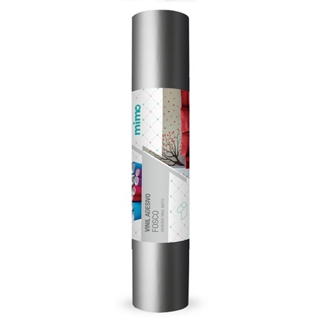Adesivo Vinil Fosco Prata - Mimo - 30cm X 1,75m
